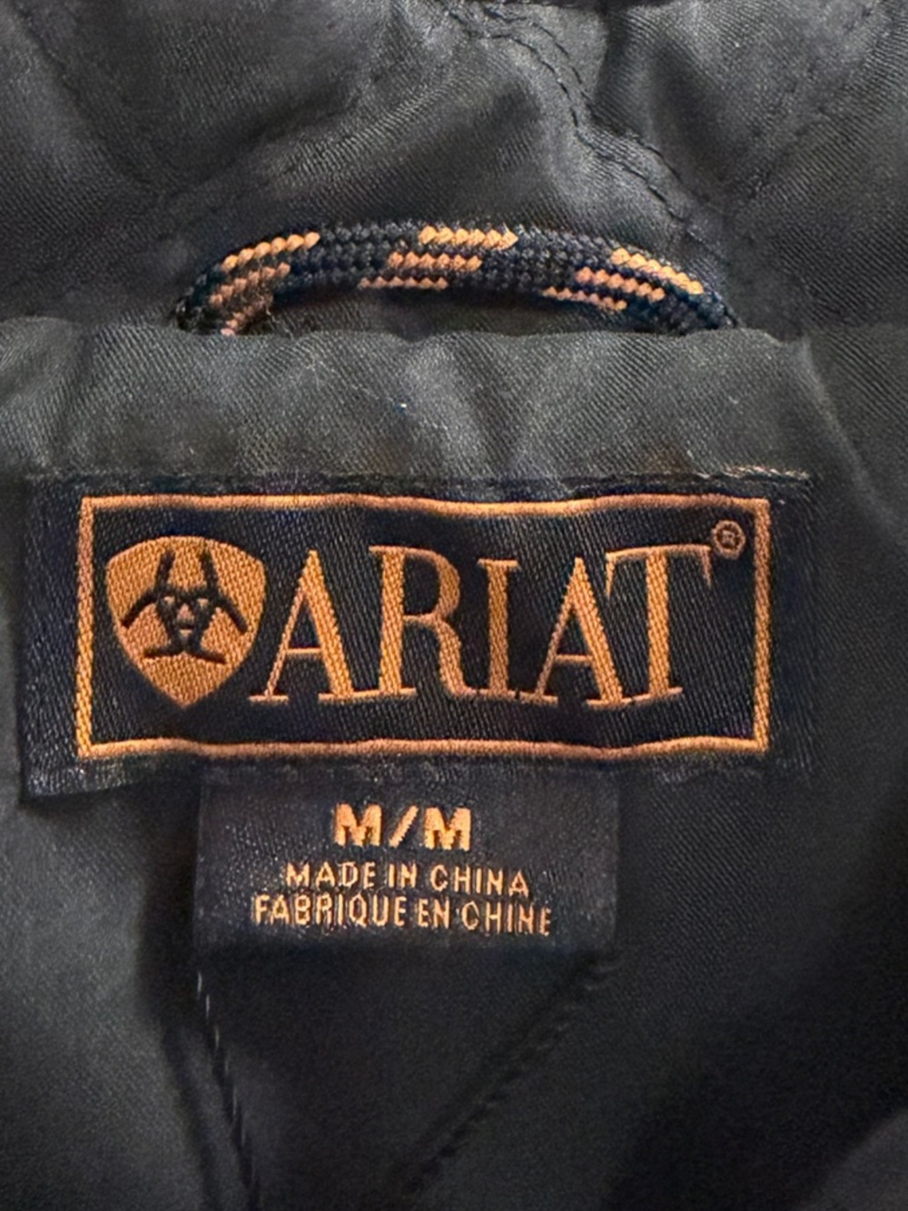 Ariat Quilted Zip Front Vest Black Size Medium - Picture 9 of 9